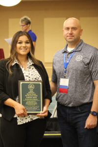 Tabitha Davis, of Hancock County Probation, is awarded the “Rookie Probation Officer of the Year Award”